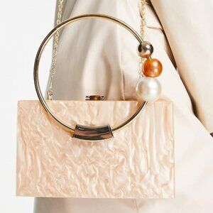 ASOS Resin Marble Clutch